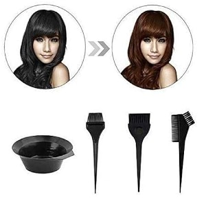 hair dye brush women set plastic dye brush and mixing bowl hair colouring kit with hairs dye bowl and 3 brushs