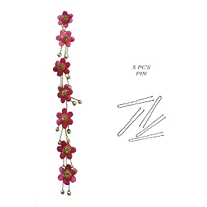 hair flare hair vein small flower hair accessories for women and girls 1718 hairpins dark pink braids pin