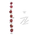 Hair Flare Hair Vein, Small Flower Hair Accessories for Women and Girls, 1718 HairPins, Dark Pink Braids Pin