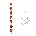 Hair Flare Hair Vein, Small Flower Hair Accessories for Women and Girls, 1718 HairPins, Orange Braids Pin