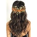 Hair Flare Floral Hair Vein for Women, Artificial Flower Hair Accessories, Hair Pin for Girls - Peach, 2205