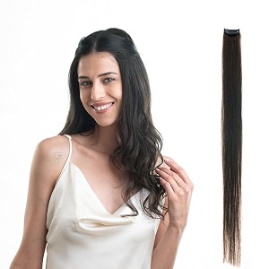 hair originals 100 natural human hair clip in color streaks 16 inches single clip golden blonde