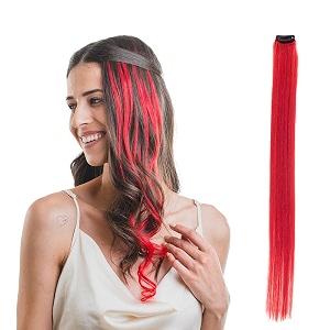 hair originals 100 natural human hair clip in color streaks 16 inches single clip mysterious mocha