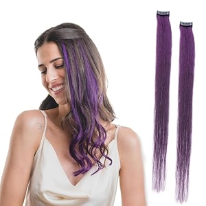 hair originals 100 natural human hair clip in color streaks 20 inches pack of two emerald green