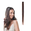 Hair Originals 100% Natural Human Hair Clip In Color Streaks (16 Inches, Single Clip, Mysterious Mocha)