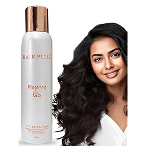 hair pure dry shampoo spray for women  100 natural starch  instant hair volumizer  absorbs oil and dirt  hair refresher  with natural ingredients-200ml
