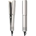 Hair Straightener - 2 in 1 Wet to Dry Hair Dryer and Straightener with High-Speed Airflow + Rapid Heat-Up + Customizable Temperature + LCD Display & Auto Shut-Off + No Heat Damage (Pure Gold)