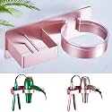Hair Straightener Holder Wall Mounted Blow Dryer Holder, Blow Dryer and Curling Iron Holder, Bathroom Hair Dryer Straightener Holder, Salon Hair Tools Organizer Storage (Rose Gold)