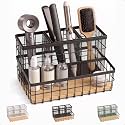 Hair Tool Organizer Countertop, Breathable Metal &amp; Bamboo, Heat-Resistant