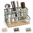 Hair Tool Organizer Countertop, Breathable Metal & Bamboo, Heat-Resistant