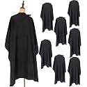 Haircut Cape Black Hair Cutting Salon Barber Capes Waterproof hairdressing for Clients Men Adults (8PCS-Barber Capes)