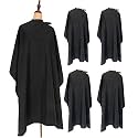 Haircut Cape Black Hair Cutting Salon Barber Capes Waterproof hairdressing for Clients Men Adults (5PCS-Barber Capes)