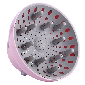 hairizone universal hair diffuser new patent design adaptable for various blow dryers with d1 734-2 634 for curly or wavy hair styling hairiq attachment eco-friendly pink 1200 watts