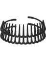 Hairmate Unisex Combed Crown/Shark Teeth bands I 2 Non Breakable Plastic Black Hair Bands Hair Band (Black)