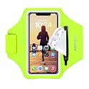 HAISSKY Running Armband with Earbud Pocket Sweatproof Running Phone Holder