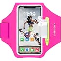 HAISSKY Running Armband with Earbud Pocket Sweatproof Running Phone Holder