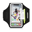 HAISSKY Running Armband with Zipper Pocket Sweatproof Running Phone Holder