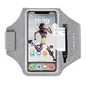 HAISSKY Running Armband with Zipper Pocket Sweatproof Running Phone Holder