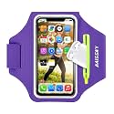 HAISSKY Running Armband with Zipper Pocket,Sweatproof Phone Armband 6.9"