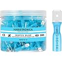 haisstronica 200PCS Heat Shrink Spade Connectors, 16-14 AWG, Male, Blue