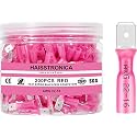 haisstronica 200PCS Heat Shrink Spade Connectors, 22-16 AWG, Male, Red