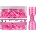 haisstronica 200PCS Heat Shrink Spade Connectors, 22-16 AWG, Female, Red