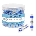 haisstronica 200PCS Solder Seal Wire Connectors, AWG 16-14 Blue Sleeves