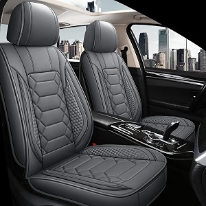 HAIYAOTIMES Leather Car Seat Covers Front Set