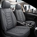 HAIYAOTIMES Leather Car Seat Covers Front Set