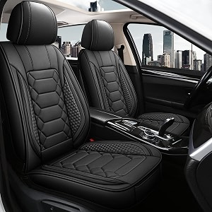 HAIYAOTIMES Leather Car Seat Covers Full Set