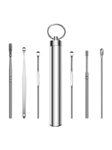 hakex stainless steel ear wax remover kit with ear picks