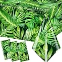 Jungle Safari Animal Theme Tablecloth,3Pcs Animal Print Table Covers Wild Leaf Tablecloths Jungle Rectangular Table Decorations for Birthday Safari Theme Party Baby Shower Disposable Supplies