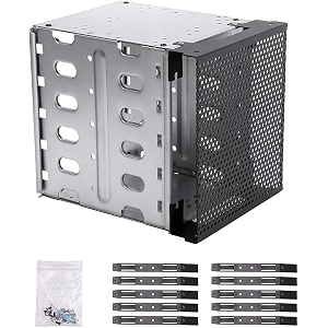 hakuna 5x3534 sata sas hdd hard drive cage adapter rack bracket with fan space for computer