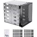 HAKUNA 5x3.5" SATA SAS HDD Hard Drive Cage Adapter Rack Bracket with Fan Space for Computer