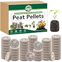 200 Pcs 30mm Peat Pellets Block Potting Soil for Gardenrs, Vegetables, Herb