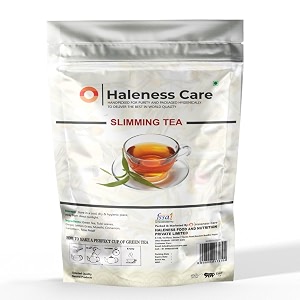 haleness care herbal slimming tea  green tea natural detox amp fat burner blend with tulsi ginger amp cinnamon  pack of 60 cups for 30 days  free diet plan included  detox amp wellness support