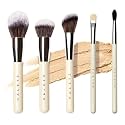Haleys 5-Piece Brush Set, Kabuki, Powder, Contour, Crease &amp; Lid, Vegan