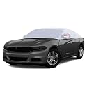 Half Car Cover, Windshield Cover for Ice and Snow, Car Snow Cover, Heavy Duty, UV Protection & Waterproof, Universal Fit to Most Sedan Silver