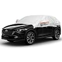 Half Car Cover, Windshield Cover for Ice and Snow, Car Snow Cover, Heavy Duty, UV Protection &amp; Waterproof, Universal Fit to SUV (169"-184") Silver