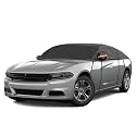 Half Car Cover, Windshield Cover for Ice and Snow, Car Snow Cover, Heavy Duty, UV Protection &amp; Waterproof, Universal Fit to Most Sedan Black