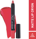 Half N Half Matte Lip Crayon Velvet Soft|Long Lasting|Non-Transfer|24h Super Stay (LS-19-09 PINK FUSION, 3.5 g)