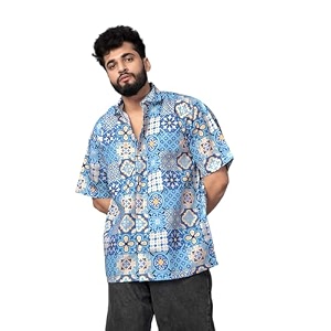 Half Sleeve Relaxed Fit Mens Casual Shirt