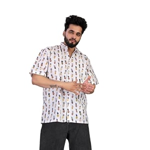 Half Sleeve Relaxed Fit Mens Casual Shirt