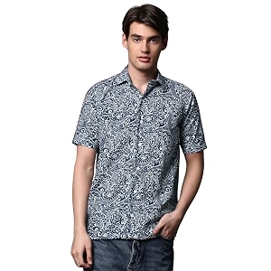 Half Sleeve Relaxed Fit Mens Casual Shirt