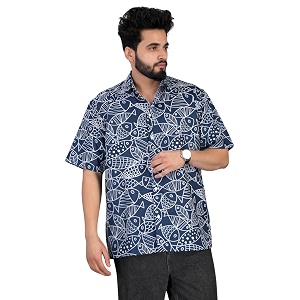 Half Sleeve Relaxed Fit Mens Casual Shirt