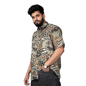 Half Sleeve Relaxed Fit Mens Casual Shirt