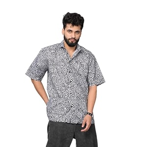 Half Sleeve Relaxed Fit Mens Casual Shirt