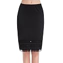 Half Slips for Under Dress Women Underskirt Dress Extender Lace Trim Knee Length