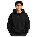 Half Zipper Solid Hoodie for Men 