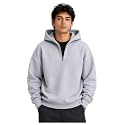 Half Zipper Solid Hoodie for Men 